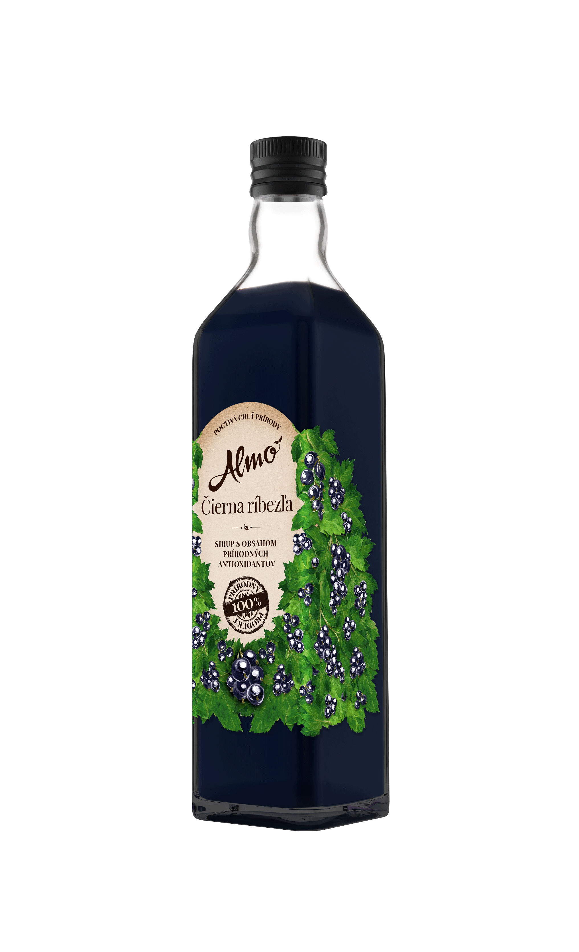 ALMO sirup ČIERNA RÍBEZĽA 50% ovocia 0,5 l