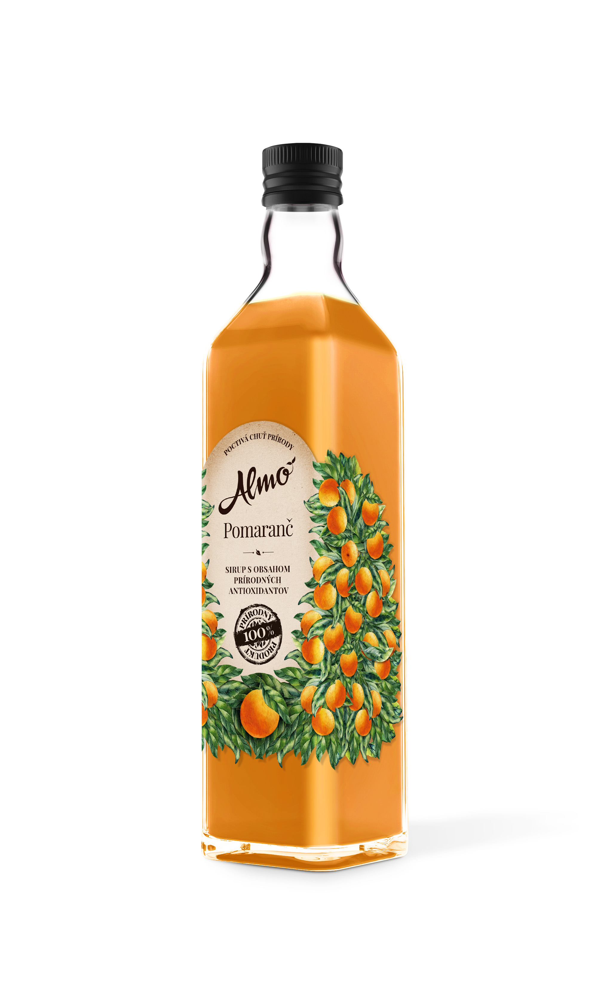 ALMO sirup POMARANČ 50% ovocia 0,5L