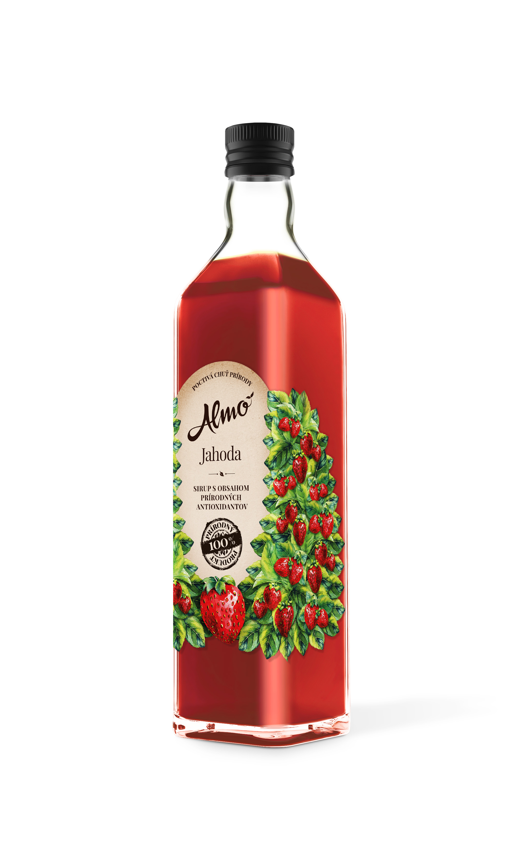 ALMO sirup JAHODA 50% ovocia 0,5L