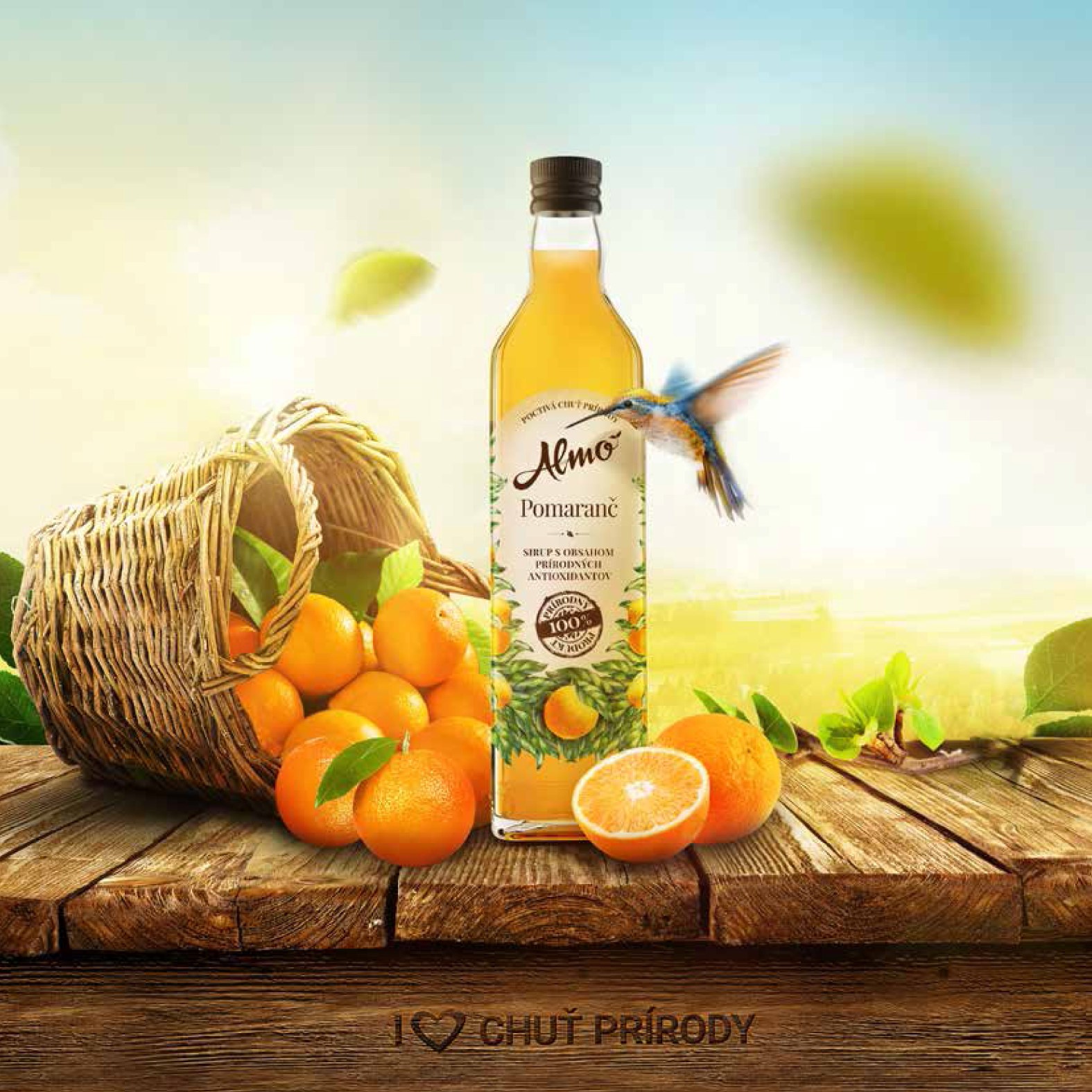 ALMO sirup POMARANČ 50% ovocia 0,5L