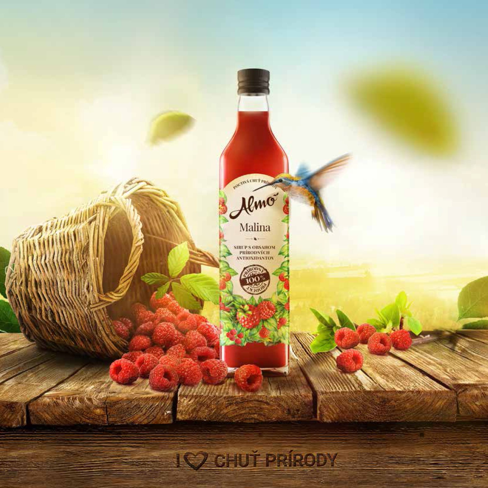 ALMO sirup MALINA 50% ovocia 0,5L